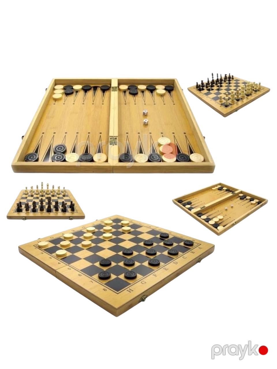 Şahmat/dama/nərd 3-ü 1-də B-3140, 40x41 sm — Mallar, Bakı (2)