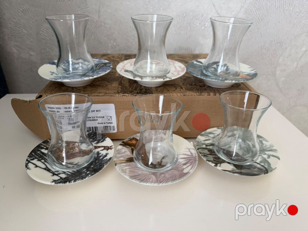 Çay dəsti, Şüşə, Türkiyə — Süfrə qabı, Bakı (9)