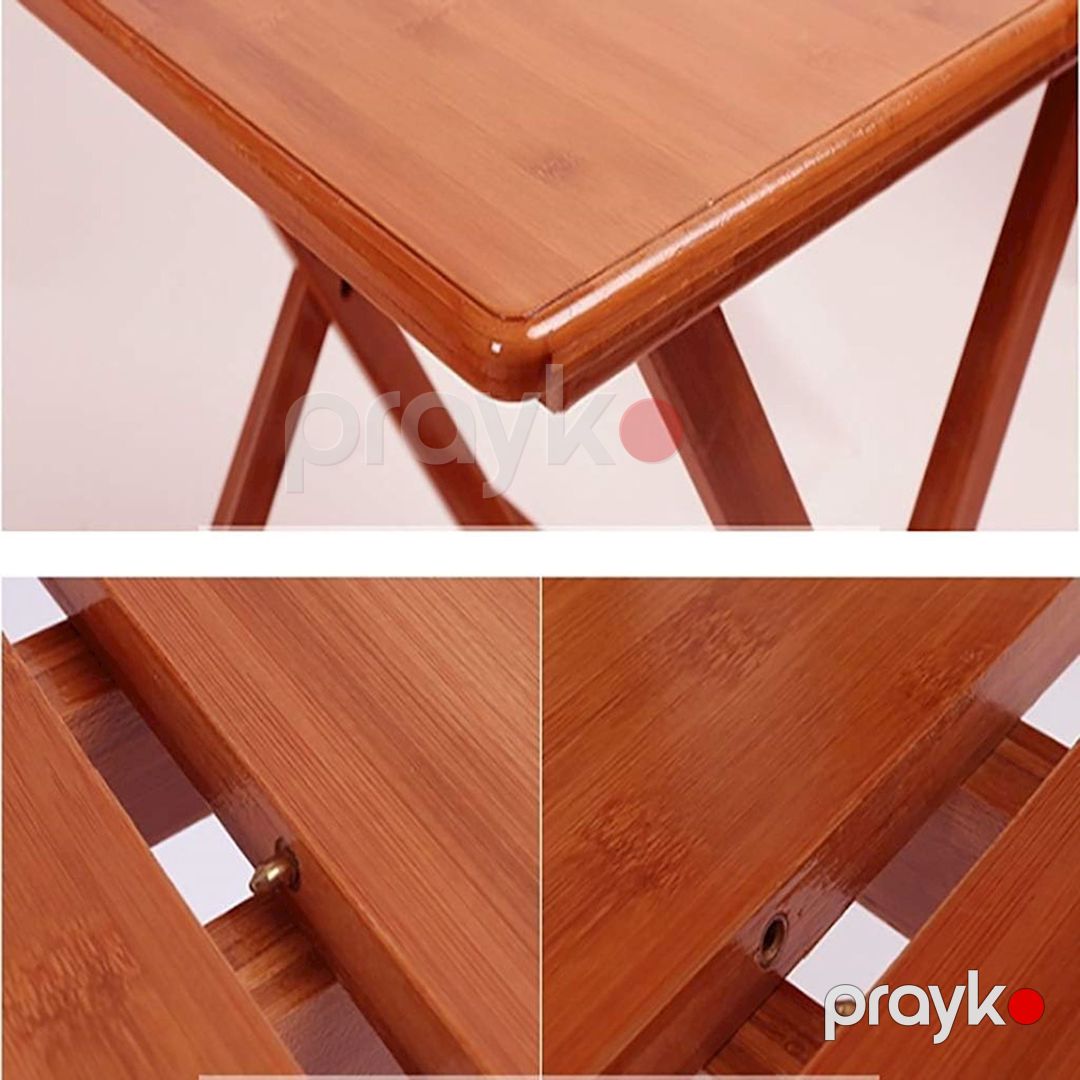 Yığılan masa, 60x60x50 sm, bambuk, qəhvəyi — Mallar, Bakı (3)