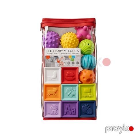 İnkişaf etdirən oyun dəsti Elite Baby Melodies, plastik/silikon, 15 parça, 6-12 ay — Bakı