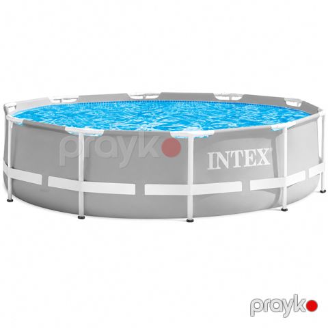 Karkaslı hovuz Intex 26720NP, dairə, boz, 12706 l — Bakı