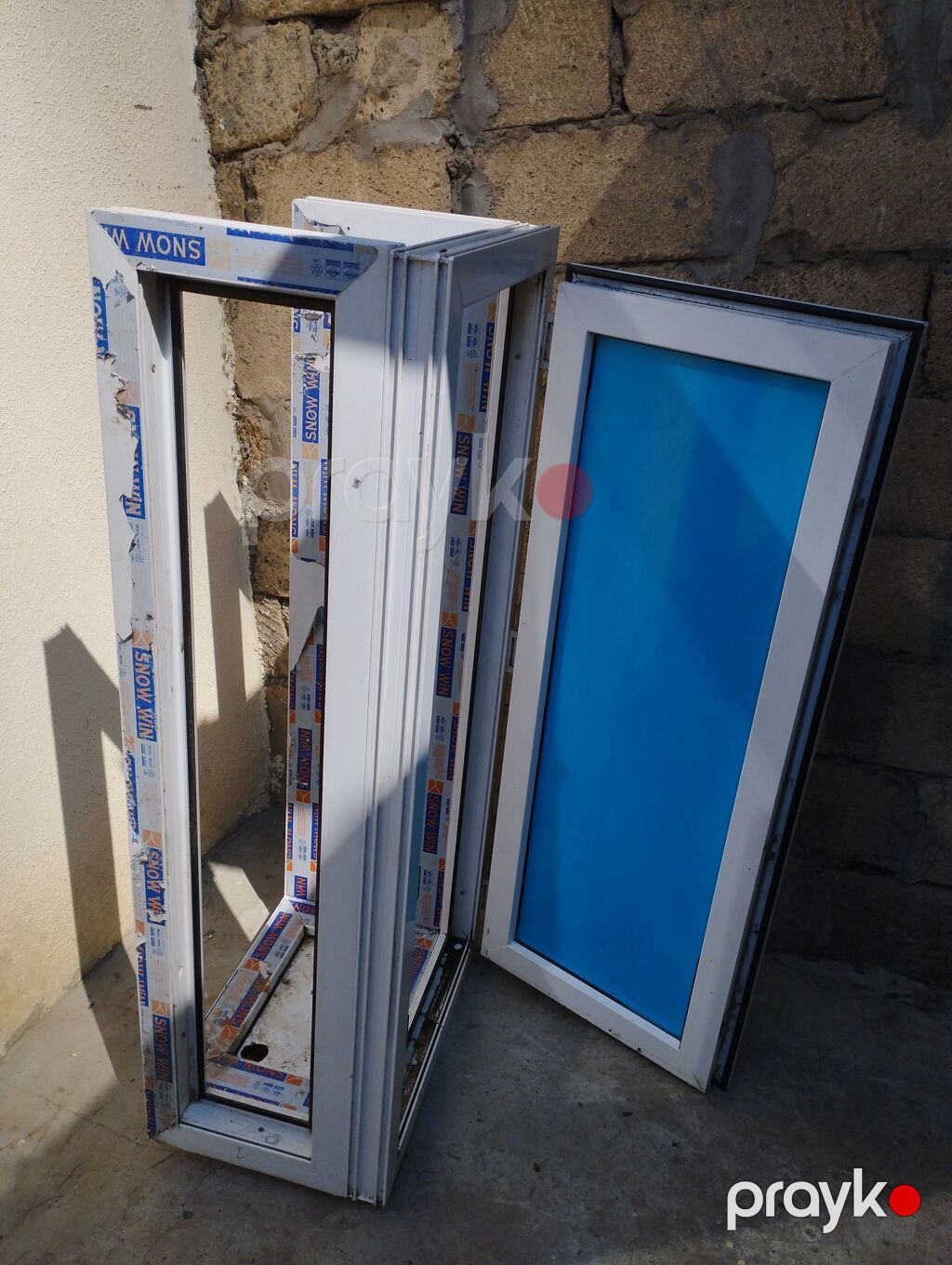PVC qapı bloku - Material: ağ rəngli PVC profil - Komplekt: qutu — Pəncərələr, qapılar, balkonlar, Bakı (3)