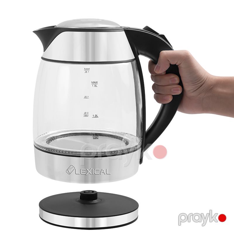 Lexical LEK-1451 Şüşə Elektrik Çaydanı – 1.8 L, 2200W, Mavi LED İşıqlı — Ev texnikası, Bakı (2)