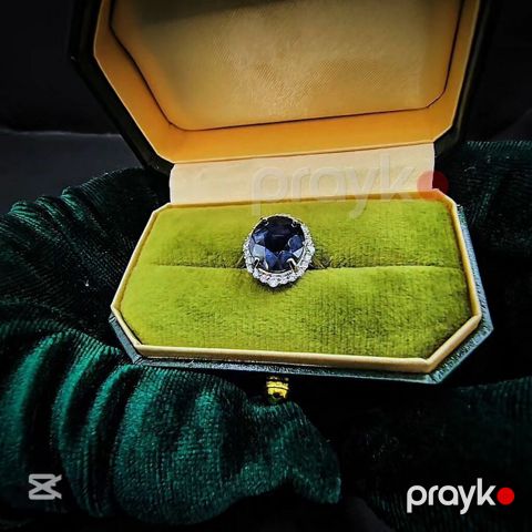 Üzük, Gümüş, Sapfir, 5.00+ Karat — Bakı