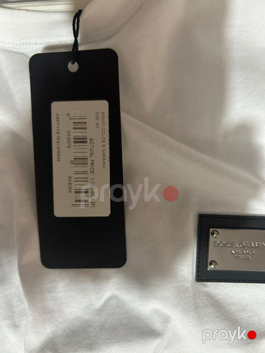 Futbolka, Dolce & Gabbana, rəng - Ağ — Futbolka və polo, Bakı (3)