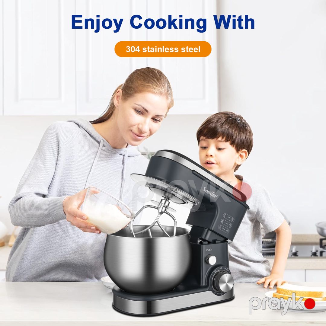 Sonifer SF-8166 Peşəkar Stand Mikser – 1200W, 5L Paslanmaz Polad Qablı — Blenderlər, xırdalayanlar və mikserlər, Bakı (5)