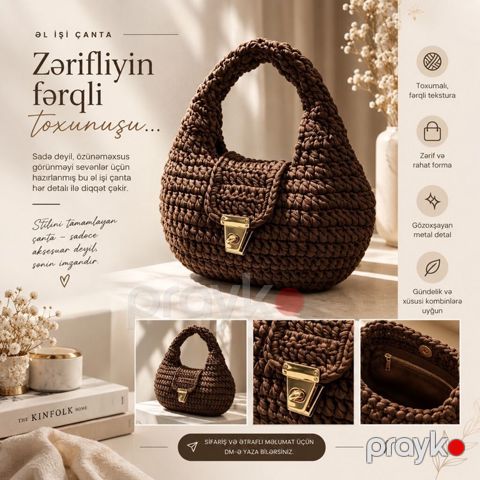 Əl işi toxunma çanta — Bakı