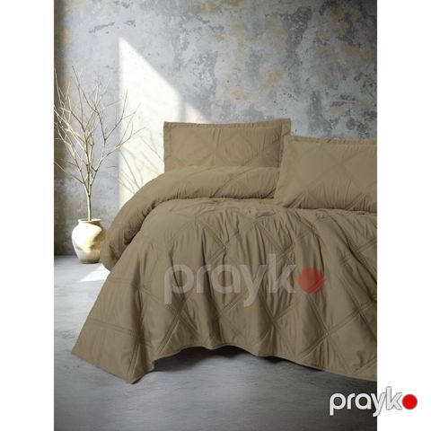 Yataq örtüyü dəsti Cotton Box Serra Tila, örtük 180x230 sm, yastıq üzü 50x70 sm / 1 əd, poliester, bej, birnəfərlik, 2 əşya — Bakı