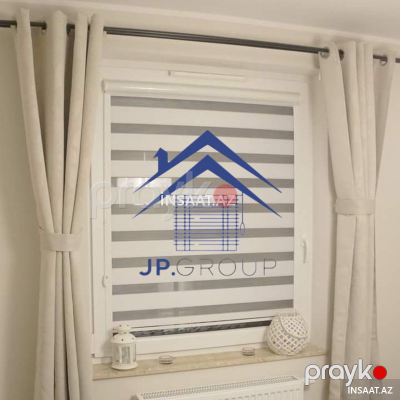 zebra jaluzz perde — Pəncərələr, qapılar, balkonlar, Bakı (2)