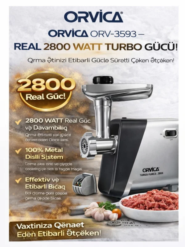 Ətçəkən Orvıca Turbo Force 2800 Model ORV-3593 — Digər mətbəx texnikası, Bakı (2)