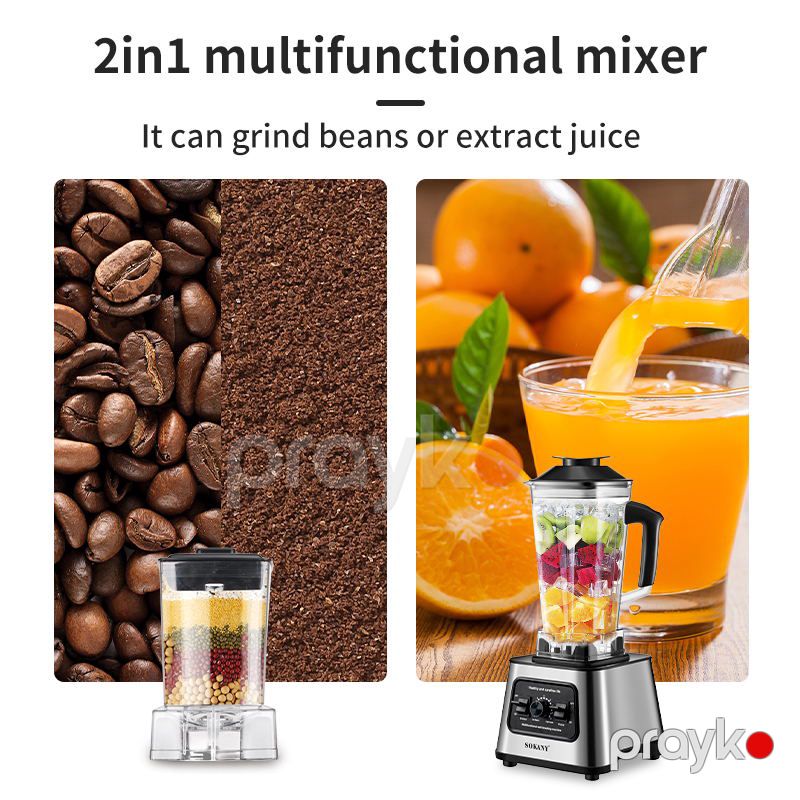 Sokany 999 6000W Professional Blender – 2.5L Tutum, Sürətli Şirə və Smoothie Hazırlama — Blenderlər, xırdalayanlar və mikserlər, Bakı (3)
