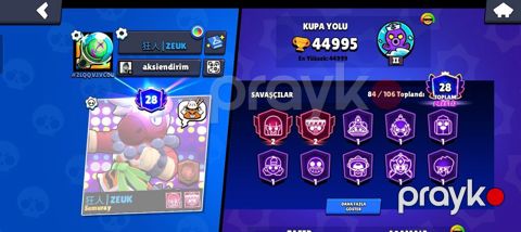 Brawl Stars hesabı – yüksək səviyyəli profil - Kupa sayı: 44 995 — Xırdalan