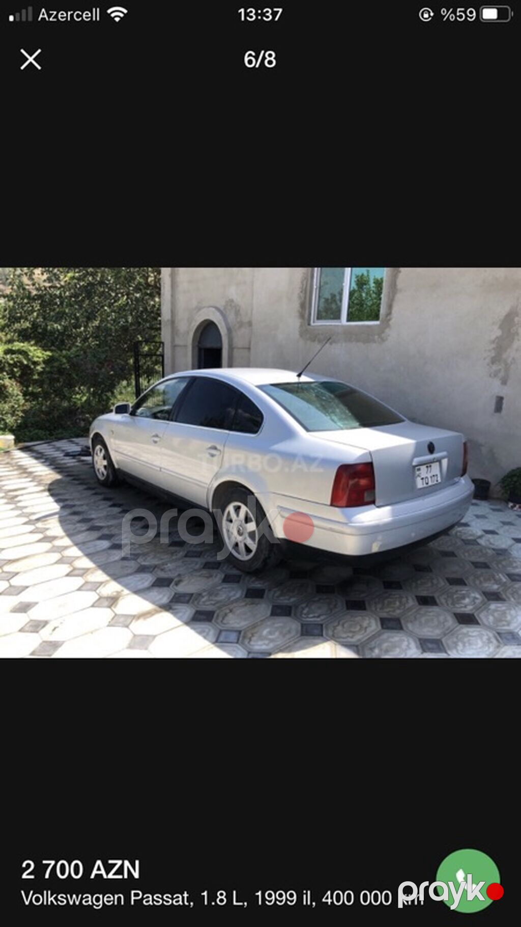 Volkswagen Passat: 1.8 l 1999 il Sedan 77-TQ-172 — Avtomobillər, Xırdalan (6)
