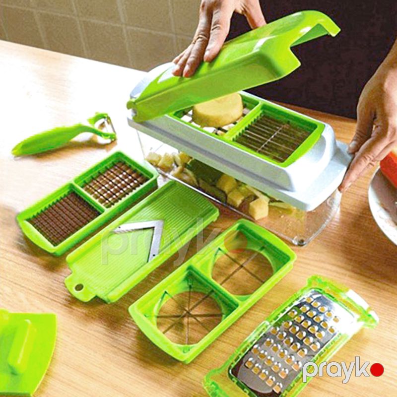 Nicer Dicer Mətbəx Rəndəsi – Tərəvəz və Meyvə üçün Çoxfunksiyalı Doğrayıcı Dəst (Saxlama Qablı, Soyucu və Sürtgəc ilə) — Mətbəx kombinaları və maşınları, Bakı (2)