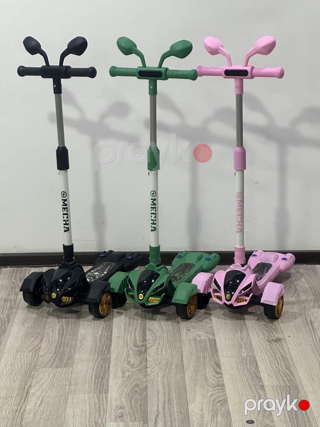 Skuter Vıpsco Flash Rider 3 təkər, LED işıqlı təkərlər, Bluetooth, tüstü, yaşıl — Mallar, Bakı (3)