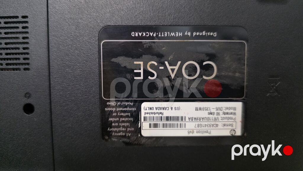 ​Brend / Seriya: HP Pavilion dv6 ​Dəqiq Model: HP Pavilion dv6-1359wm — HP, Masazır (3)