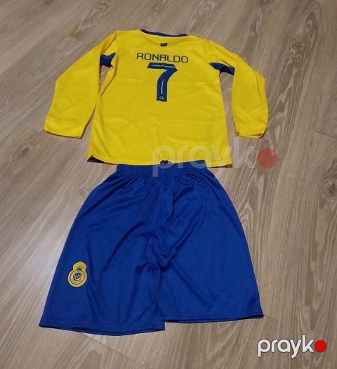 Uşaq futbol forması dəsti - Komanda rəngləri: sarı (köynək) və göy — Digah