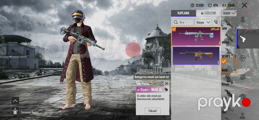 Pubg Mobile hesabı – M416 “Buz Diyarı” (Sv.1) + seçilmiş skinlər — Şəxsi əşyalar, Bakı (2)