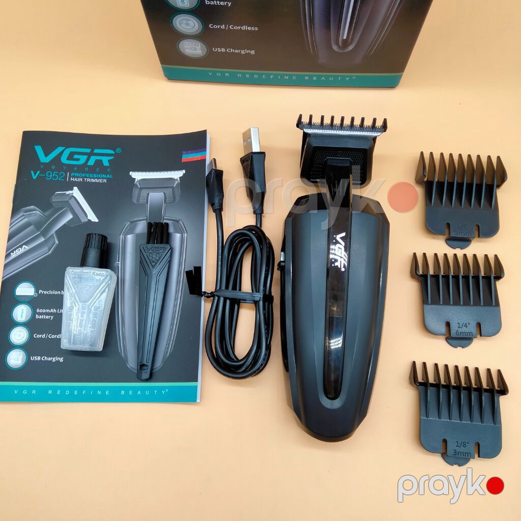 VGR 952 Saqqal üçün professional taəraş aparatı (1.5\3\6\9mm) 600mAh — Saç kəsmə maşınları, Bakı (6)