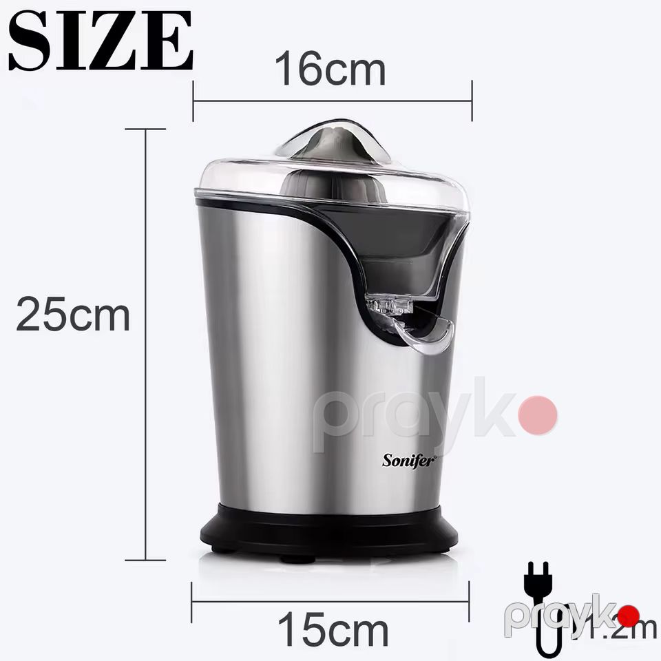 Sonifer SF-5526 Professional Paslanmaz Polad Elektrikli Sitrus Meyvə Şirəçəkəni, 300W — Şirə sıxaçları, Bakı (3)