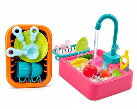 Oyuncaq qab dəsti, plastik, 41x24x71 sm, rəngbərəng — Bakı