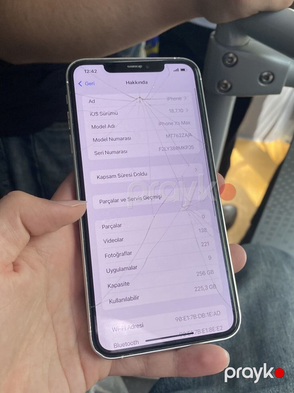IPhone Xs Max, 256 GB, Gümüşü, Qırıq — Apple iPhone, Sumqayıt (3)