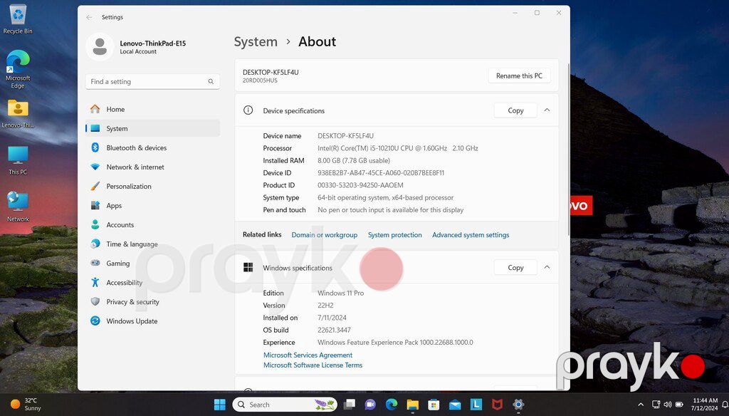 Lenovo ThinkPad E15 — Noutbuklar, Bakı (7)