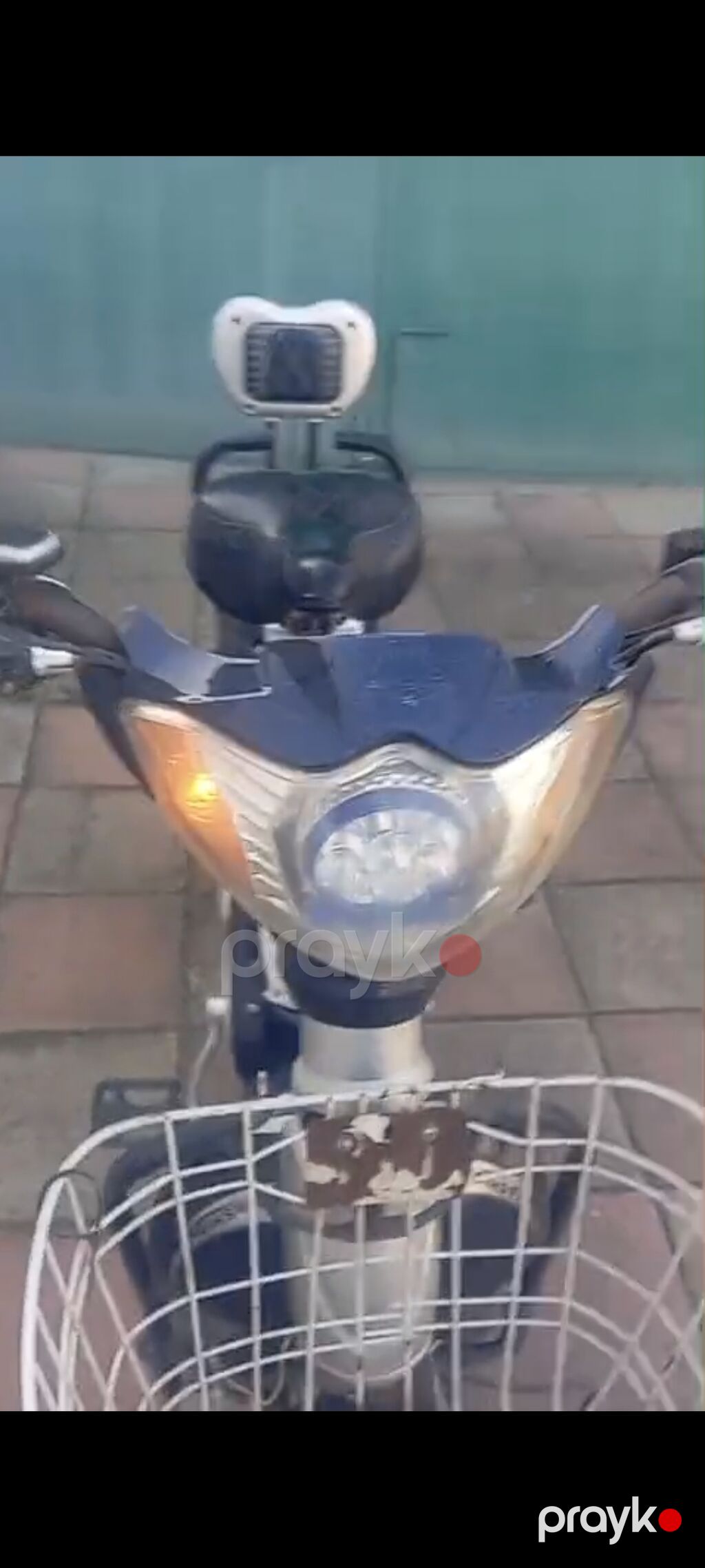 Elektrik velosipedi/scooter Rəng: tünd mavi-gümüş Ön tərəfdə — Elektrik velosipedləri, Novxanı (4)