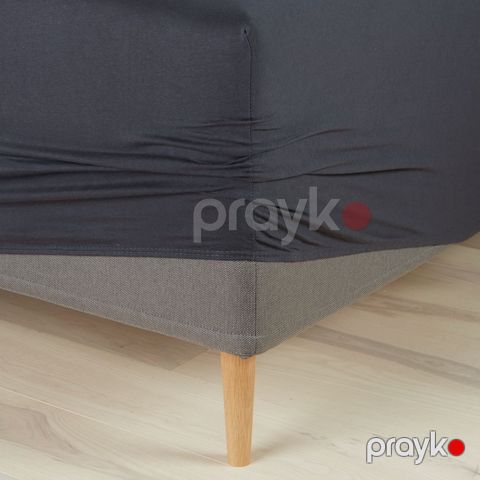 Mələfə rezinli Jysk Ravnebakke, 160x200x40 sm, ikinəfərlik, pambıq, boz — Bakı
