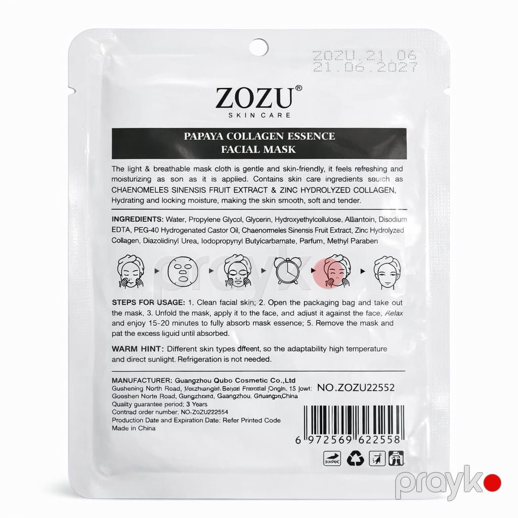 Parça maska üz üçün Zozu Papaya Collagen Essence, 30 q — Mallar, Bakı (2)