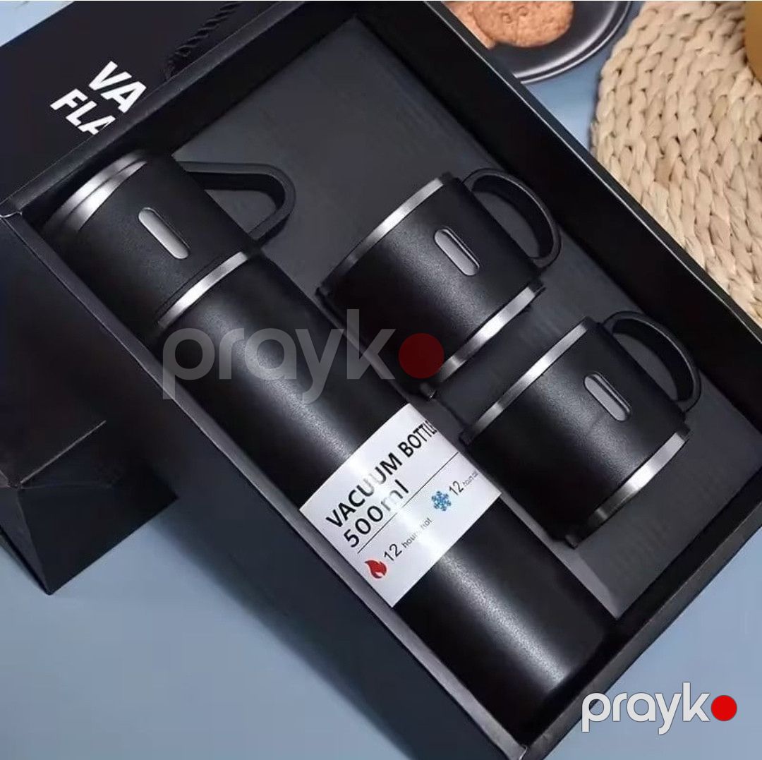 Termos dəsti E-T 0414, 3 parça, qara, polad, 500 ml — Mallar, Bakı (3)