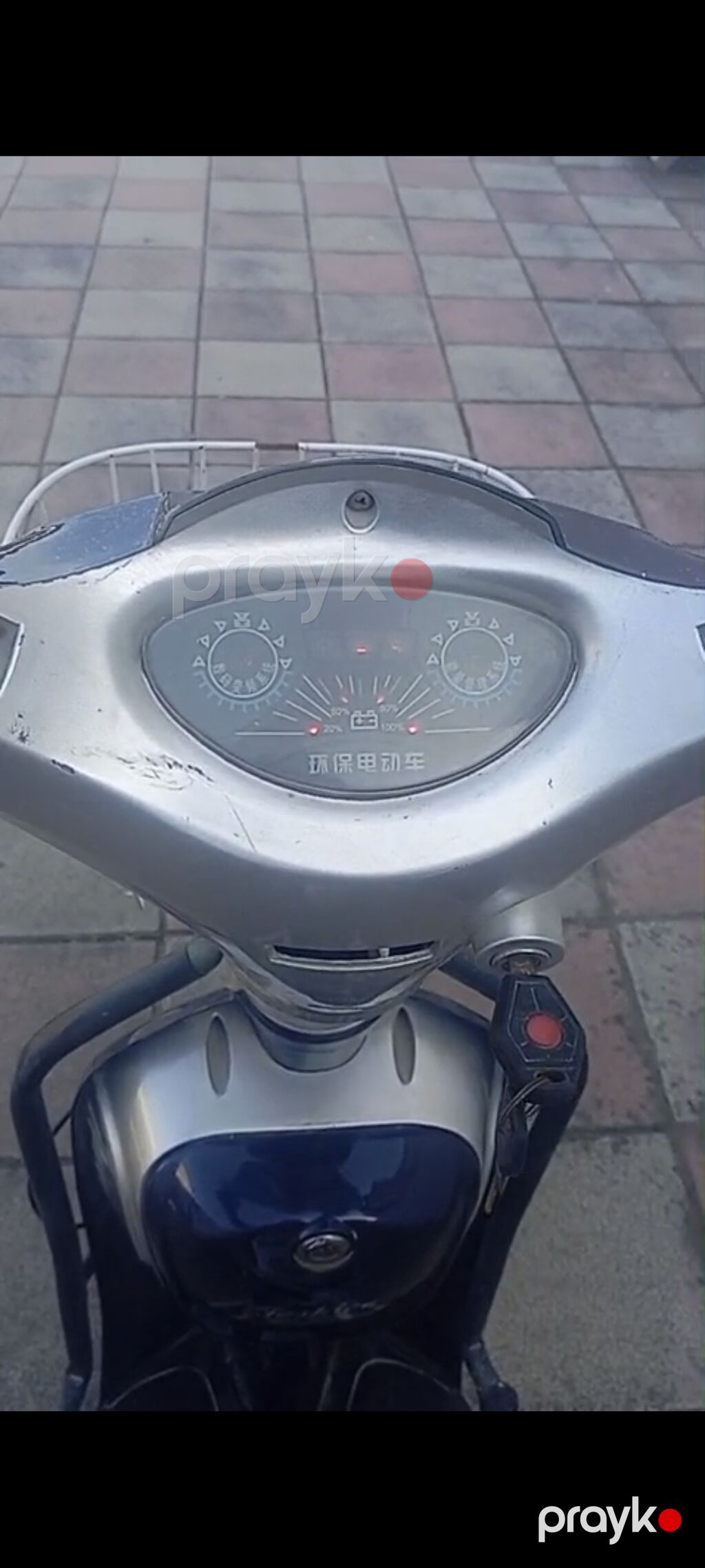 Elektrik velosipedi/scooter Rəng: tünd mavi-gümüş Ön tərəfdə — Elektrik velosipedləri, Novxanı (5)