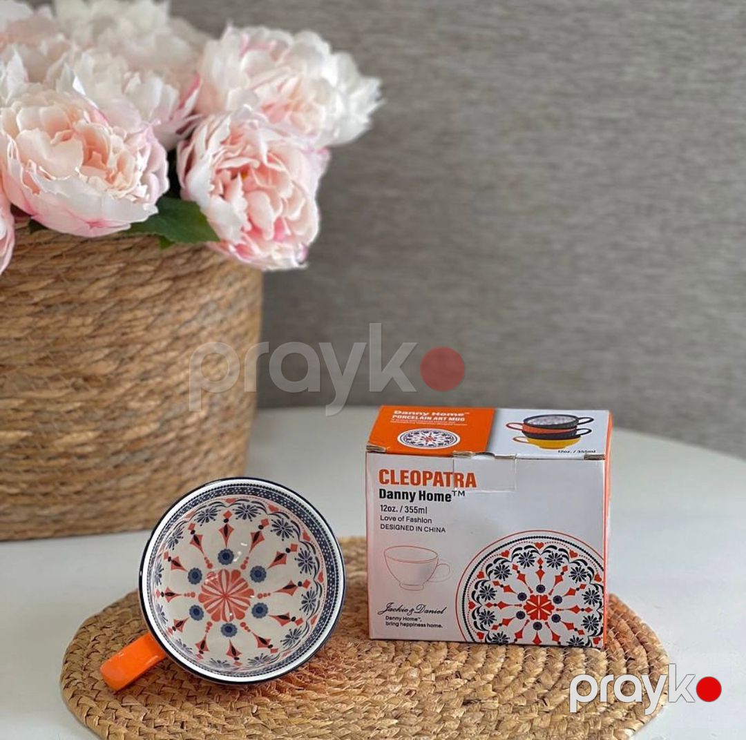 Fincan Danny Home Hestiya, narıncı, keramika, 350 ml — Mallar, Bakı (2)