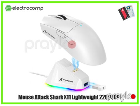 Mouse Attack Shark X11 Lightweight PAW3311 Wireless/BT white — Bakı