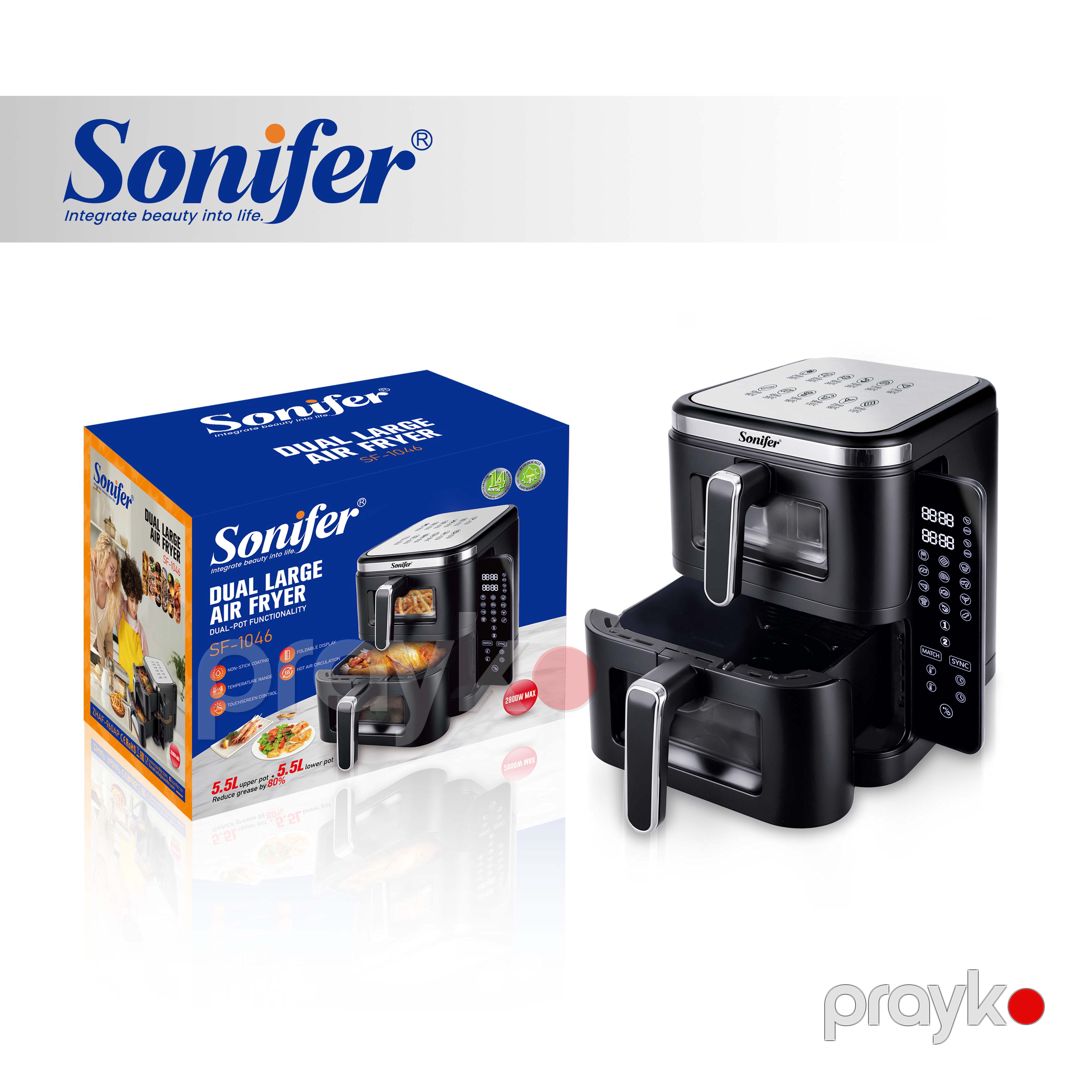 Sonifer SF-1046 Yüksək Keyfiyyətli İki Qatlı LED Ekranlı Elektrikli Hava Fritozu(Air Fryer) — Ev texnikası, Bakı (3)