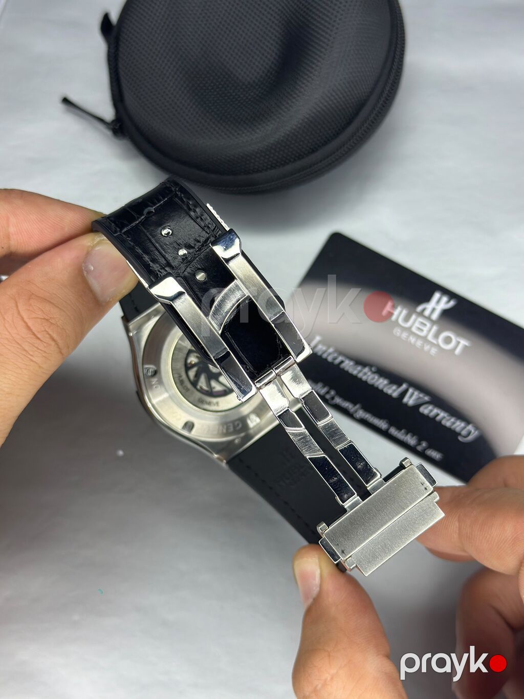 Marka: *Hublot* Parlaq gümüşü korpus Mineral Kristal şüşə — Qol saatları, Bakı (4)