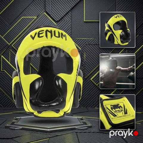 Qoruyucu dəbilqə Venum, süni dəri, sarı-qara, ölçü XL — Bakı
