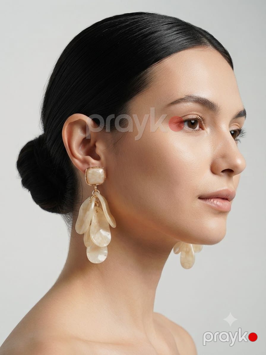 Asma sırğalar, bej, paslanmayan polad, 0.3 mm — Mallar, Bakı (2)