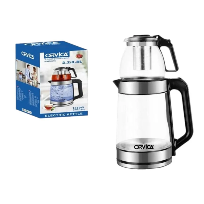 Elektrik çaydan Orvica SPRK_ORM-3305 1850W 2.2+0.8L Qara — Bakı