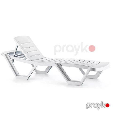Şezlonq Irak Plastik HZ150, 187x43x63 sm, plastik, ağ — Bakı