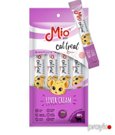 Pişiklər üçün məzə Mio Liver Cream, 4x15 q — Bakı