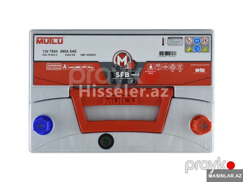 Akkumulyator Mutlu S2 Jis 70 Ah R — Akkumulyatorlar, Bakı (3)