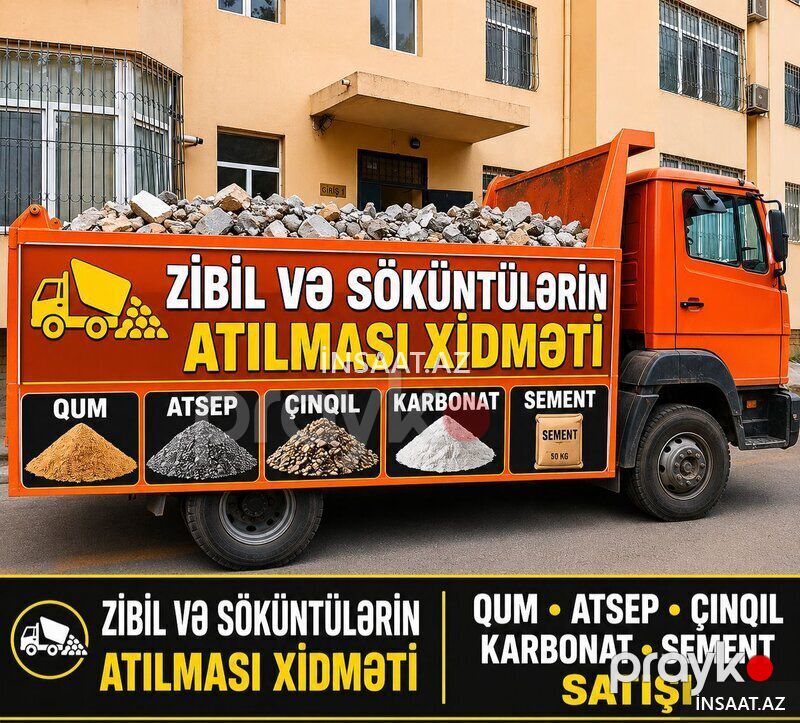 Söküntü tullantı zibil daşınması xidməti — Yük daşıma xidmətləri, Bakı (3)