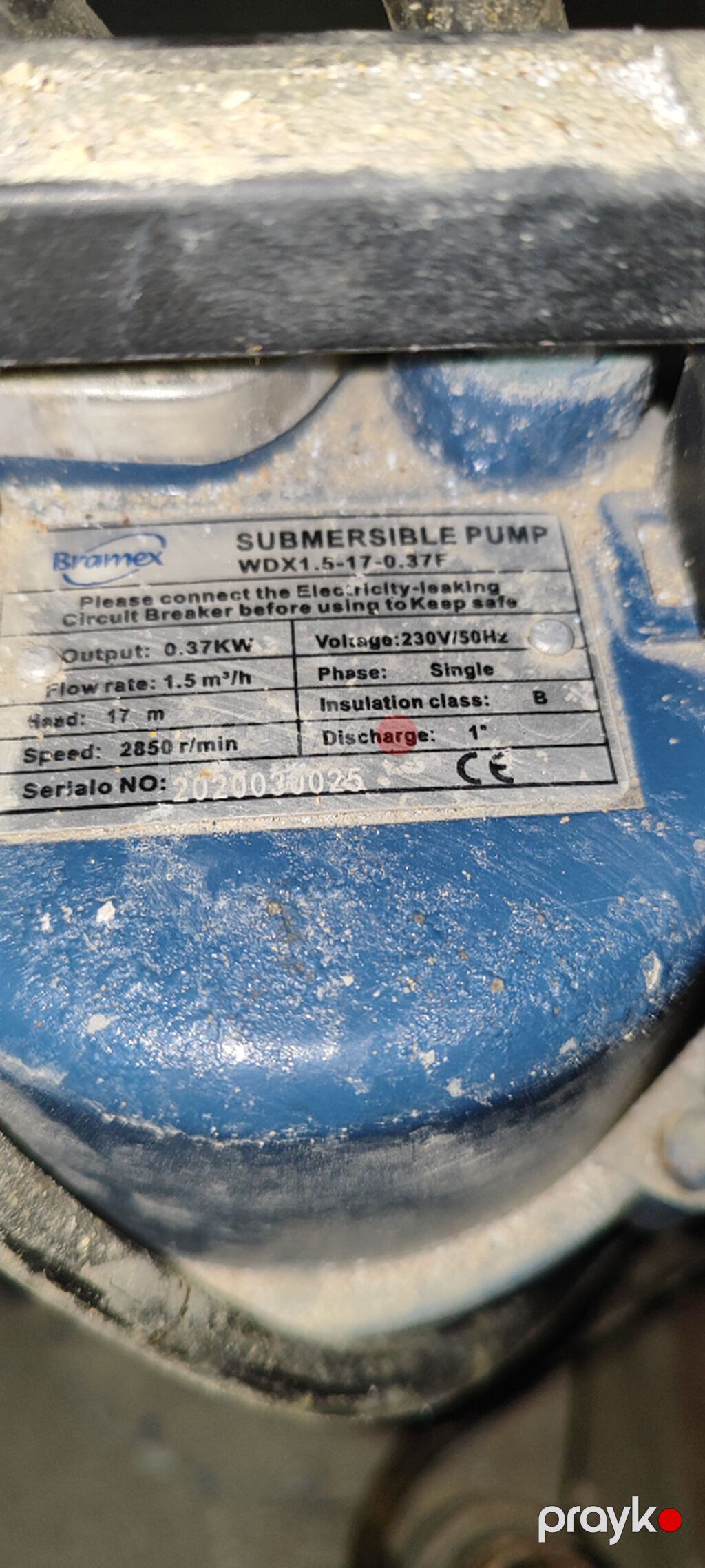 Tam işlək vəziyyətdə. Bramex WDX1.5-17-0.37F modelli su (quyu) — Su nasosu, Xırdalan (3)