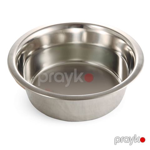 İtlər və pişiklər üçün yem qabı Triol, metal, gümüşü, 1600 ml