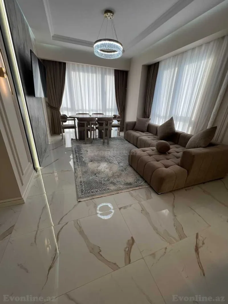 Kirayə verilir 3 otaqlı Mənzil Yeni tikili 85 m² Bakı, Nərimanov r., Bakmil m — Mənzil, Bakı (2)