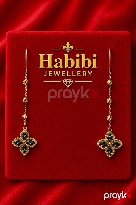 Sırğa qadınlar üçün Habibi Jewellery HJ818, qızıl 585 əyar, 1.78 q — Bakı
