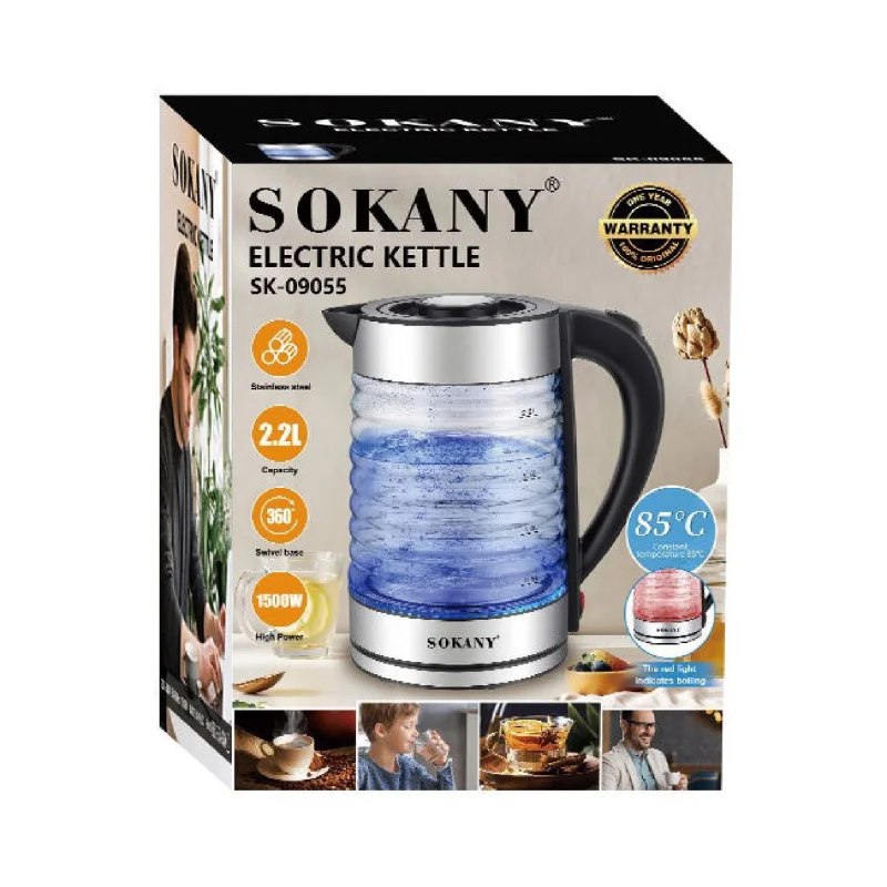 Elektrik çaydan Sokany SK-09055 — Elektrik çaydanları və termoslar, Bakı (3)