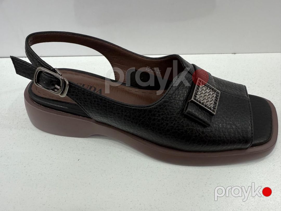 Səndəllər qadınlar üçün 2181373, qara, təbii dəri, ölçü 36 — Mallar, Bakı (2)