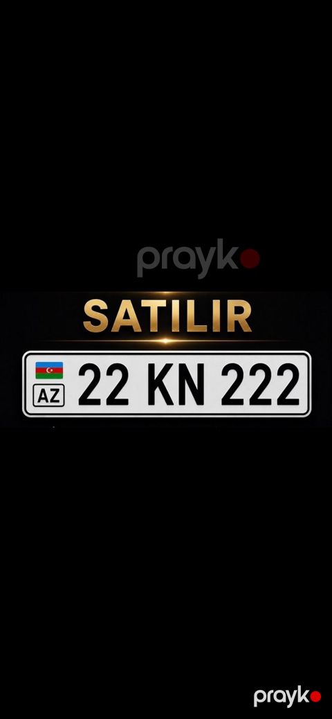 Avtomobil qeydiyyat nişanı - 22-KN-222 — Bakı